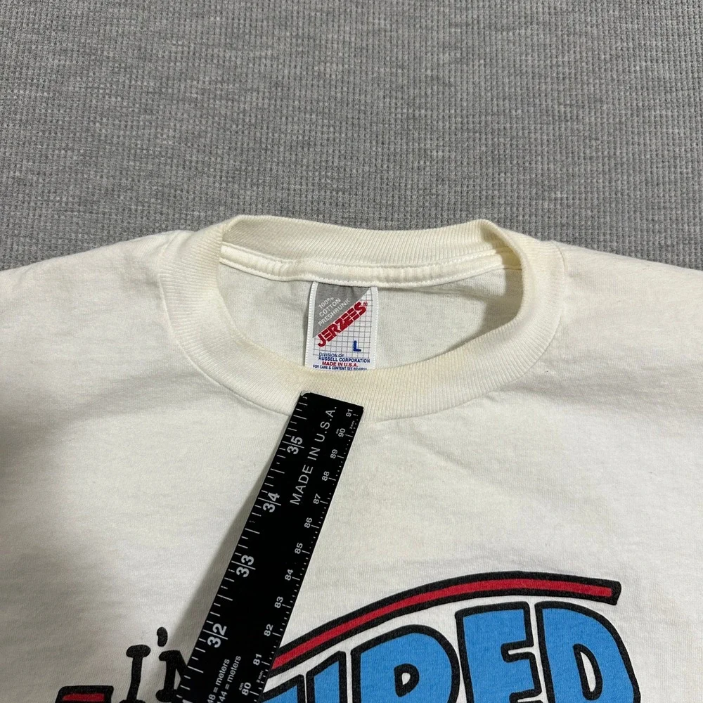 Vintage Jerzees I'm Retired This Is As Dressed Up As I Get T-Shirt Mens Size L‎